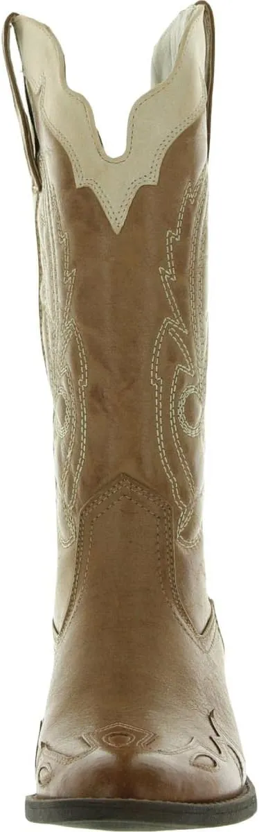 Coconuts by Matisse Womens Cisco Faux Leather Almond Toe Cowboy, Western Boots