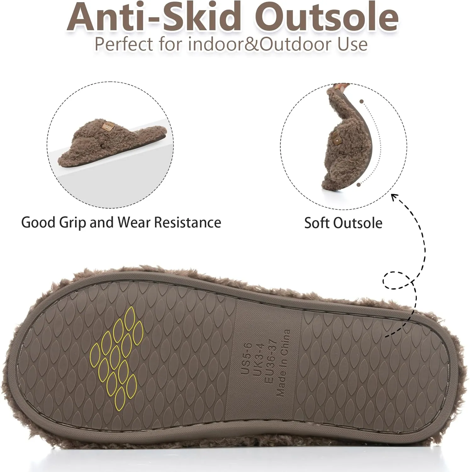 Fuzzy Open Toe Slippers for Women Indoor and Outdoor with Memory Foam Cozy Cross Band Cute Slipper Soft House Shoes Slides Slip On Gifts for Women Mom Her Ladies Bridesmaid