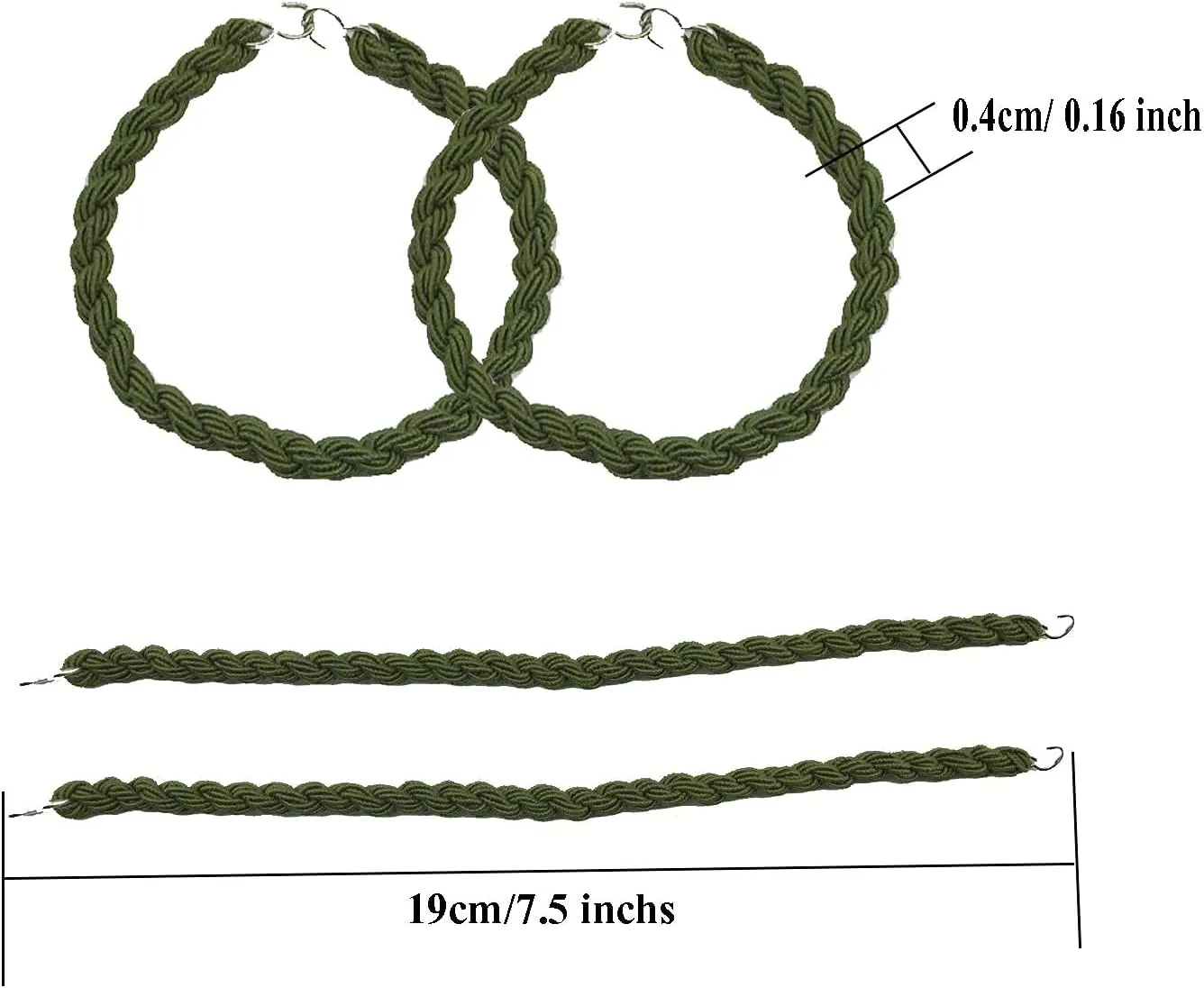 JAMEGIO Janegio 24 Pieces Elastic Boot Bands Military Boot Straps Blousing with Metal Hooks