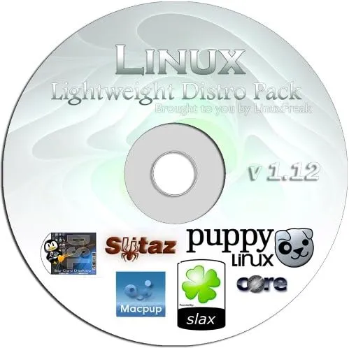 Lightweight Linux Pack - Slax, Puppy Linux, Macpup, SliTaz, TinyCore, DSL - All on one Bootable Linux CD