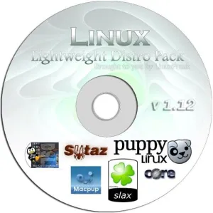 Lightweight Linux Pack - Slax, Puppy Linux, Macpup, SliTaz, TinyCore, DSL - All on one Bootable Linux CD