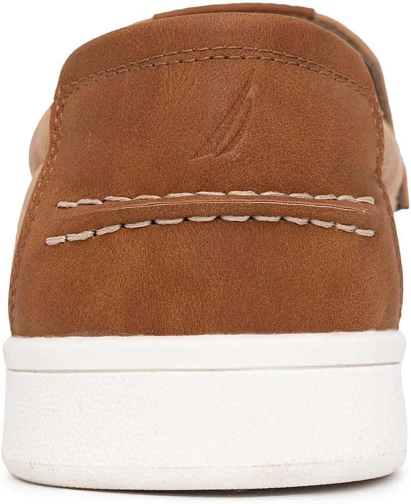 Nautica Men's Slip-On Loafers Casual Moc Toe Sneakers Boat Shoes Slipper for Men  Lightweight & Comfortable - Derwin
