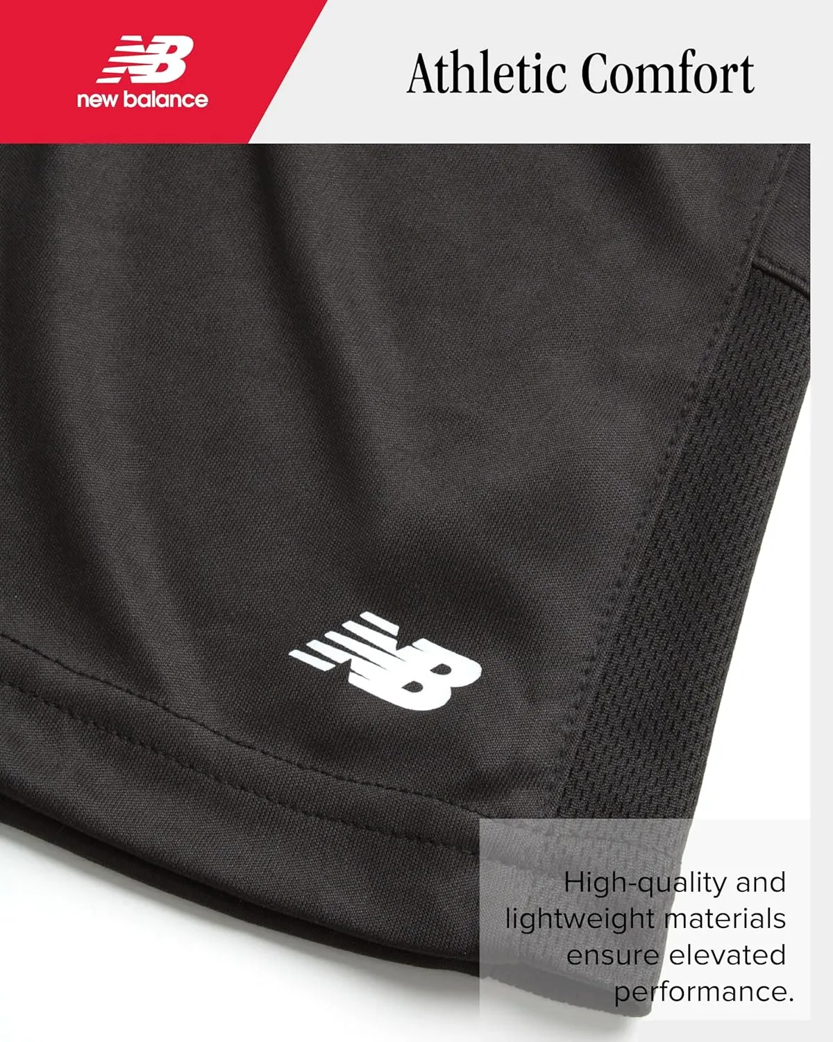 New Balance Boys' Active Shorts - Performance Gym Shorts with Pockets - Kids' Mesh Athletic Shorts for Boys' (Size: 4-20)