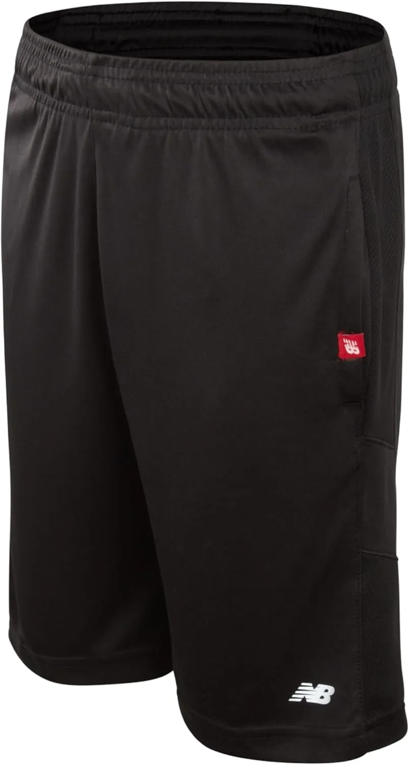 New Balance Boys' Active Shorts - Performance Gym Shorts with Pockets - Kids' Mesh Athletic Shorts for Boys' (Size: 4-20)