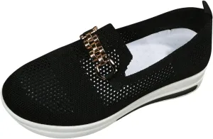 Orthopedic Walking Shoes for Women Slip-On Fashion Platform Sneakers Woven Breathable Summer Shoes with Arch Support