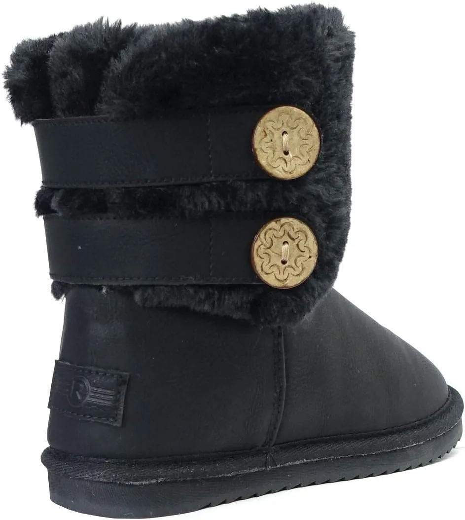 REDVOLUTION New Kids Classic Snow Boots Faux Fur Midcalf Outdoor Boots (Big Kid)
