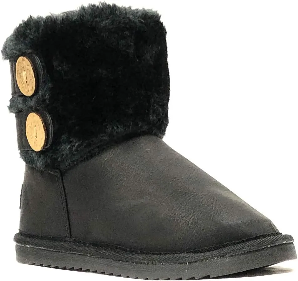 REDVOLUTION New Kids Classic Snow Boots Faux Fur Midcalf Outdoor Boots (Big Kid)