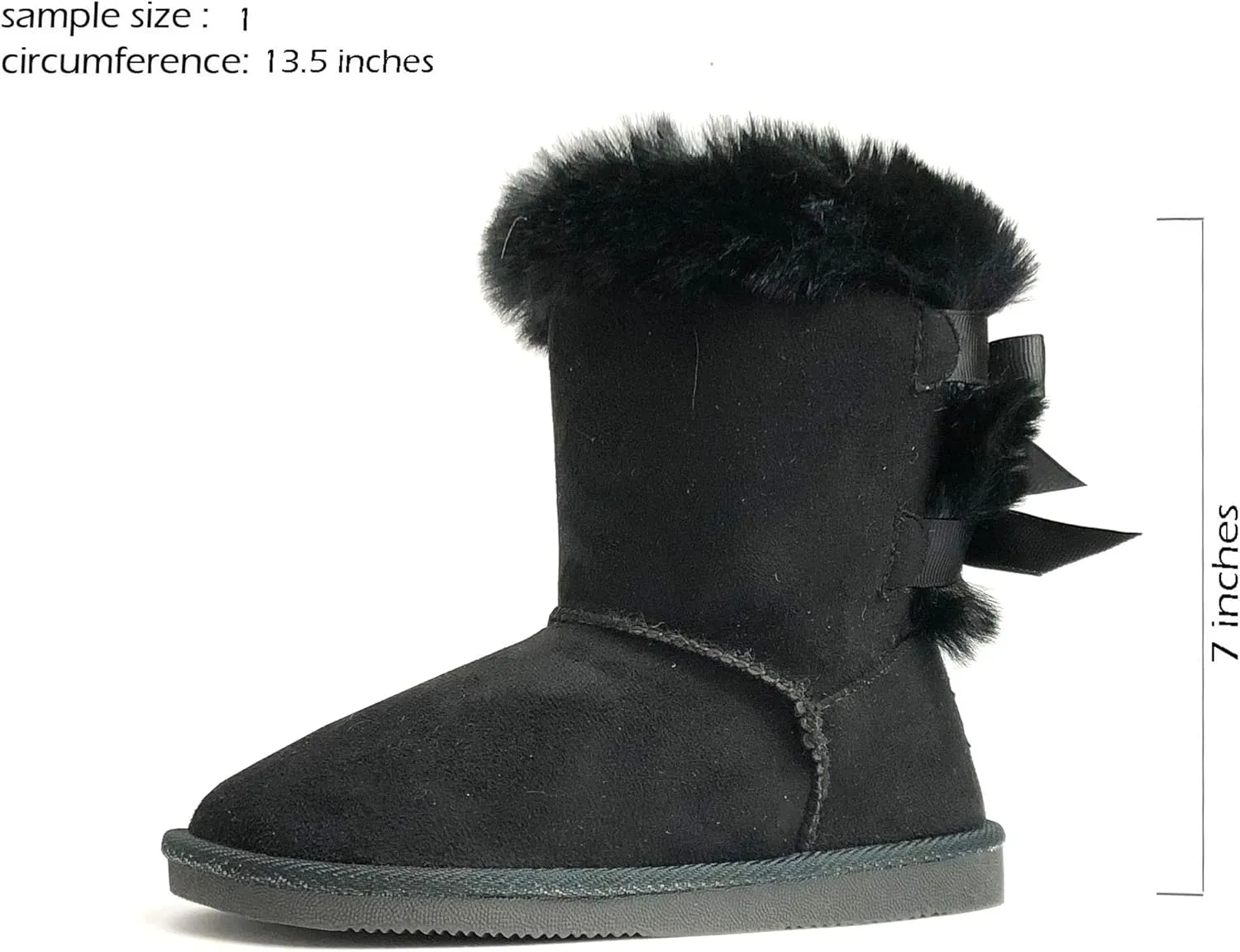 REDVOLUTION New Kids Classic Snow Boots Faux Fur Midcalf Outdoor Boots (Big Kid)