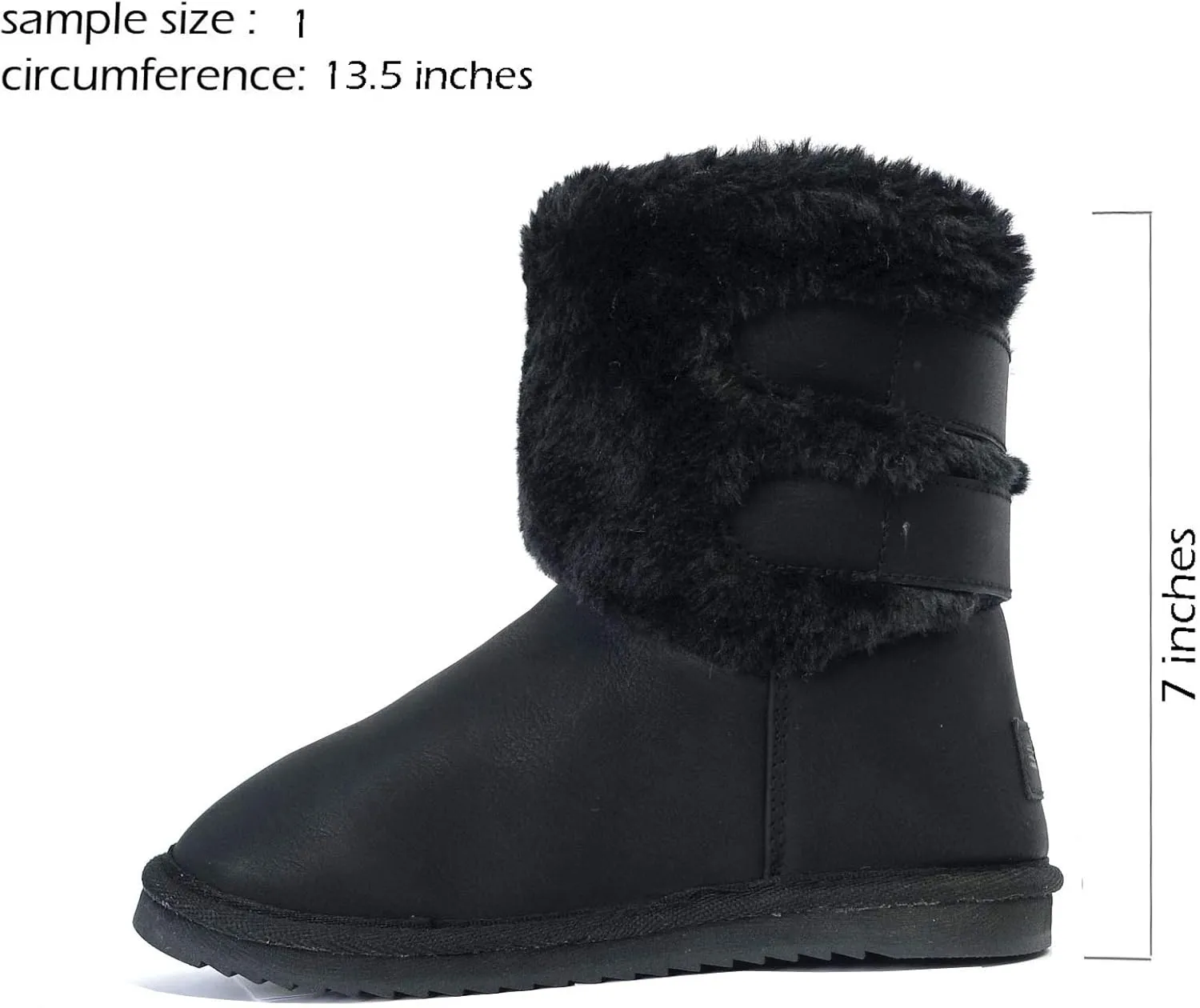 REDVOLUTION New Kids Classic Snow Boots Faux Fur Midcalf Outdoor Boots (Big Kid)