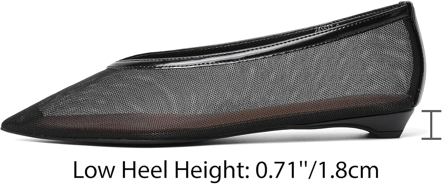 Reitoye Flats for Womens Closed Pointed Toe Ballet Flat Comfortable Dressy Work Slip On Casual Shoes Womens Flats