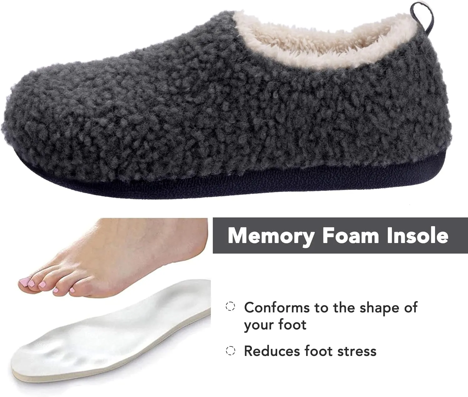 RockDove Women's Nomad Faux Shearling Lined Closed Back Slipper