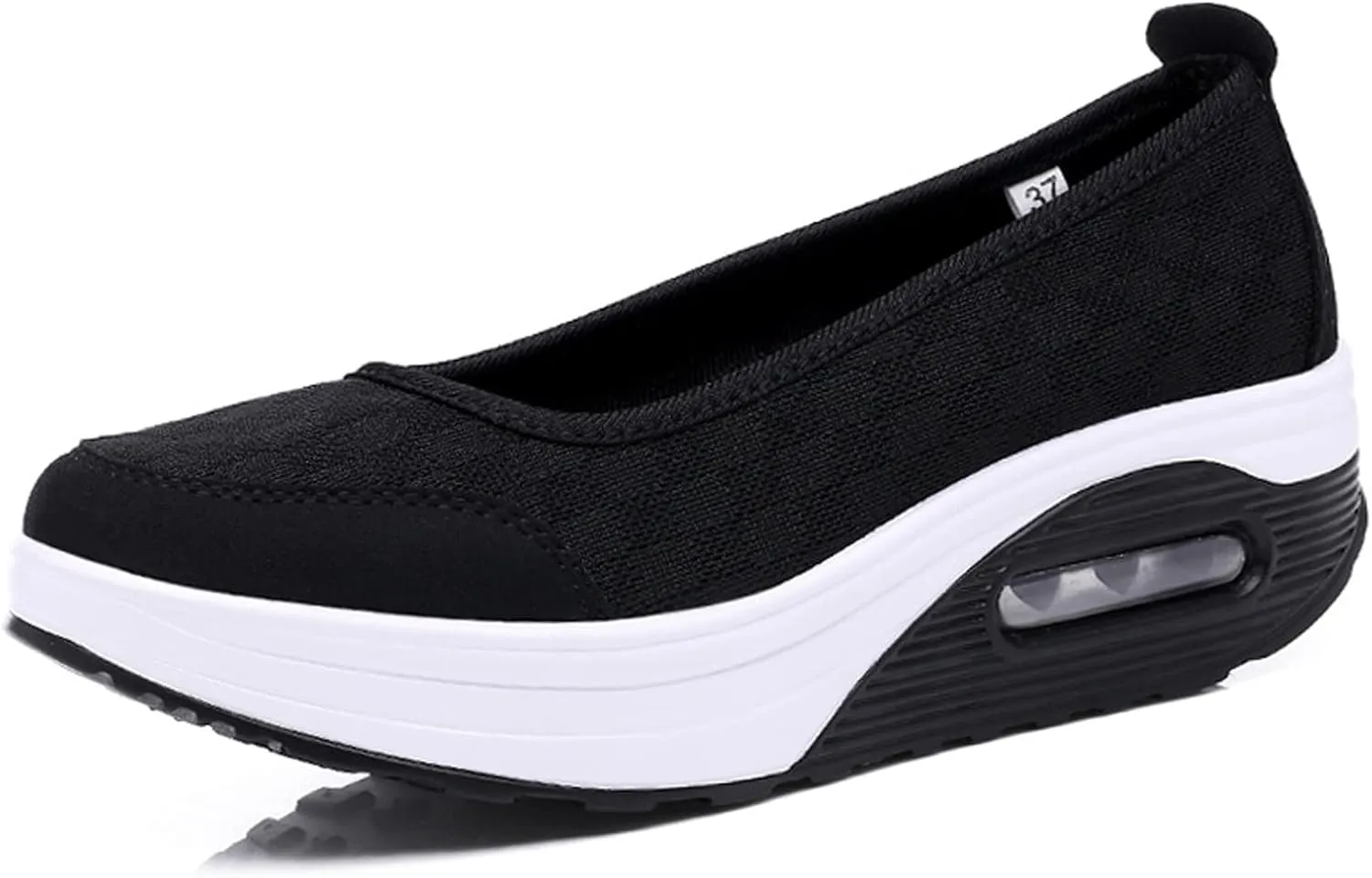 SOLPNOW Women's Breathable Shock Absorbing Wedge Slip On Sneakers,Summer Arch Support Anti-Slip Comfortable Diabetic Shoes