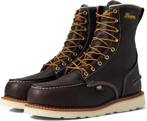 Thorogood 1957 Series 8 Waterproof Steel Toe Work Boots for Men - Full-Grain Leather with Moc Toe, Slip-Resistant Wedge Outsole, and Shock-Absorbing Insole; EH Rated