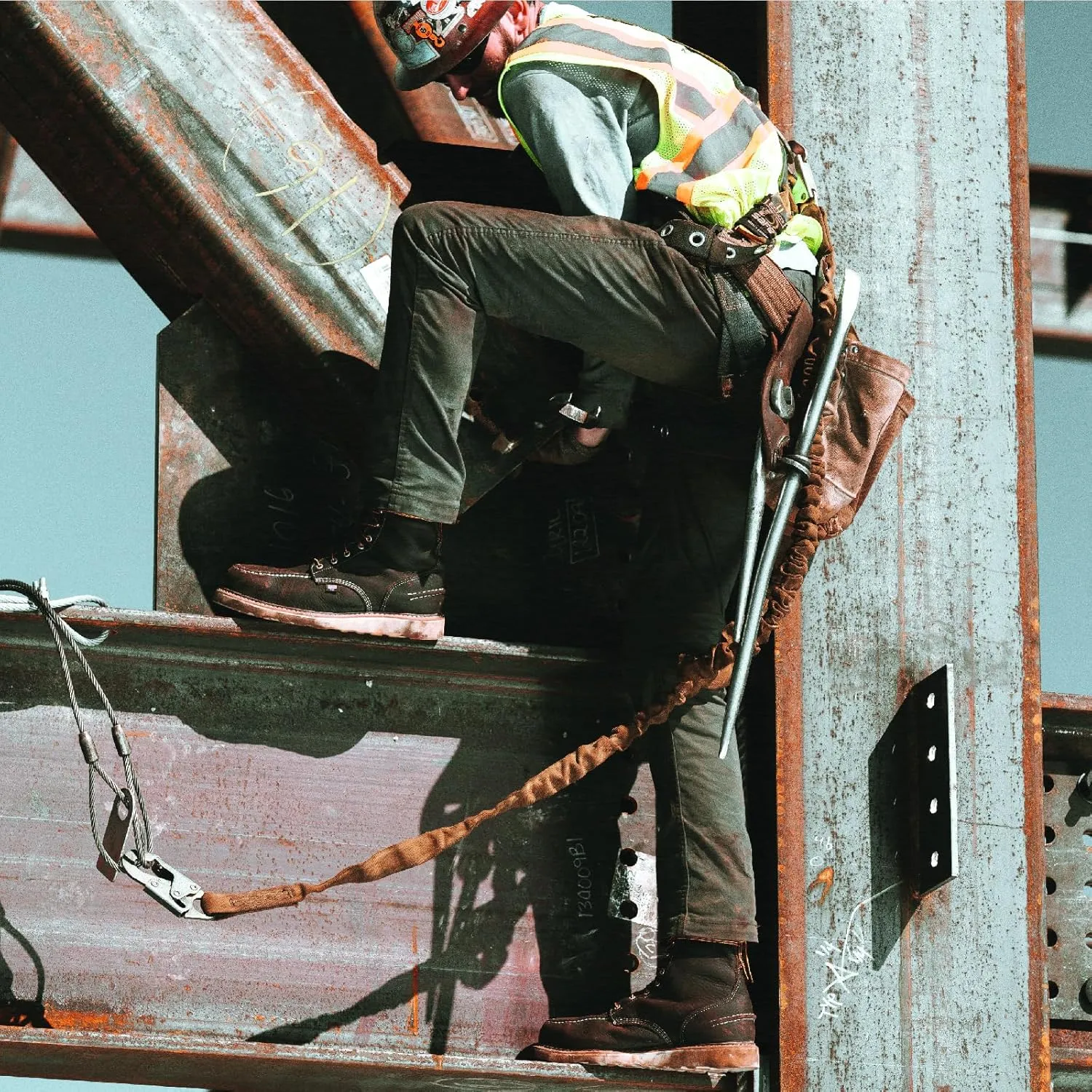 Thorogood 1957 Series 8 Waterproof Steel Toe Work Boots for Men - Full-Grain Leather with Moc Toe, Slip-Resistant Wedge Outsole, and Shock-Absorbing Insole; EH Rated