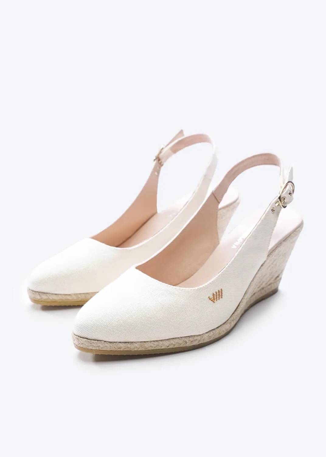 VISCATA Palomera Women's Sandals Espadrille Canvas Slingback Buckle Wedges