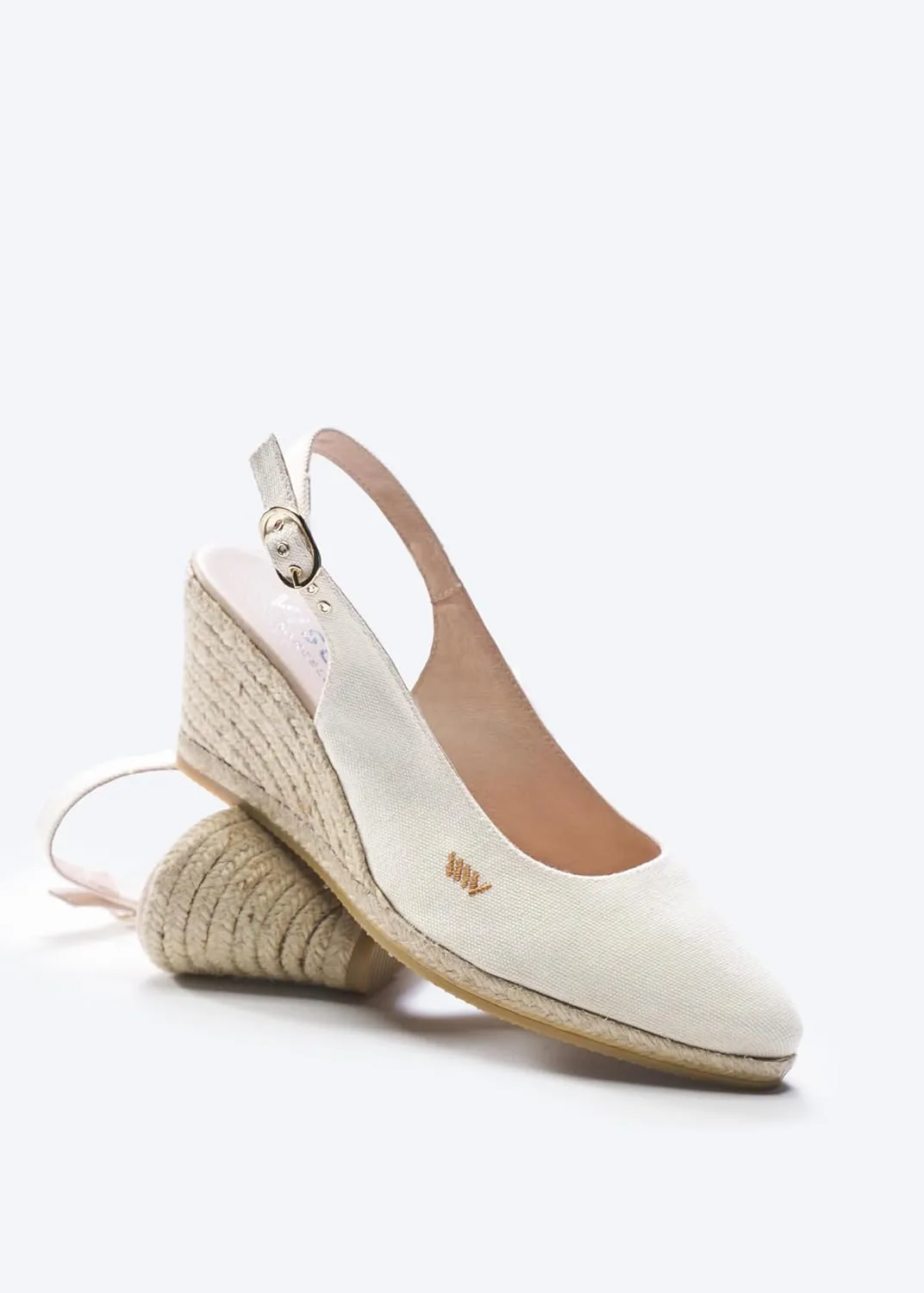 VISCATA Palomera Women's Sandals Espadrille Canvas Slingback Buckle Wedges