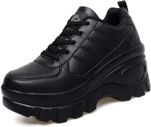 Women's Wedge Sport Walking Chunky Platform Non-Slip Running Shoes Comfort Casual Work Shoes