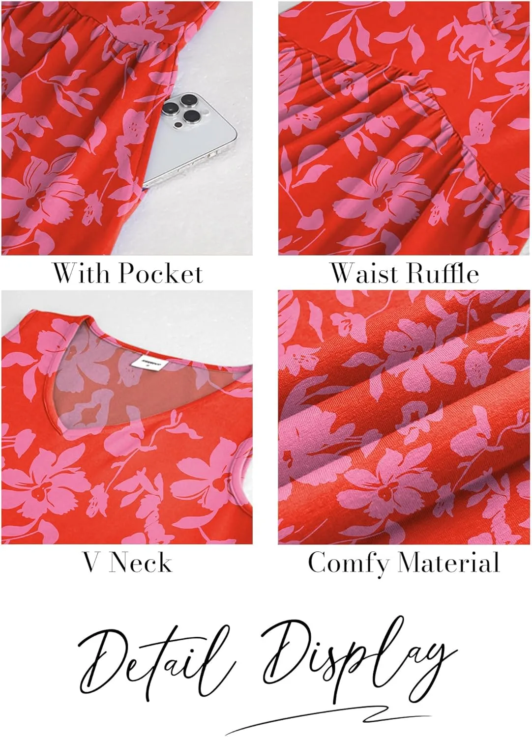 XIEERDUO Summer Dresses for Women 2025 Casual Classy Dress V Neck Swimsuit Coverups Fashion Clothing